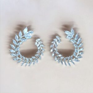 Enchanted Vine Diamond Hoops CZ
