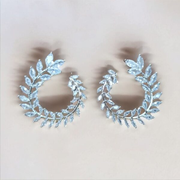 Enchanted Vine Diamond Hoops CZ